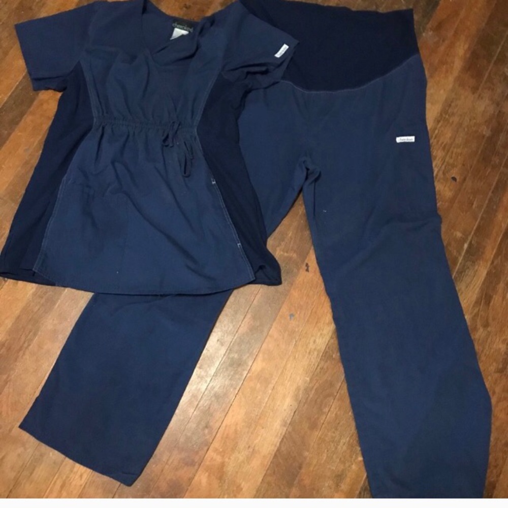 Small Cherokee Maternity Scrubs - Navy Blue